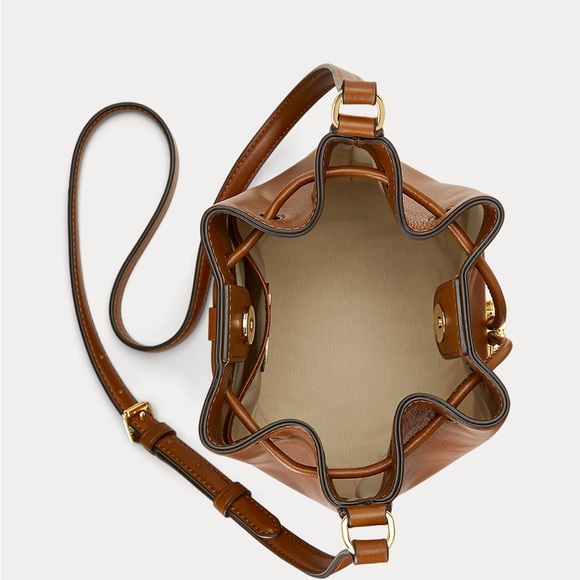 Ralph Lauren| Leather Medium Andie Drawstring Bag - Picture 3 of 6